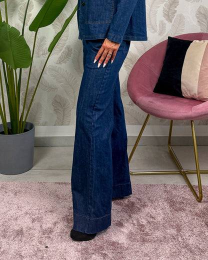 Pantalone Palazzo in Denim KARMA