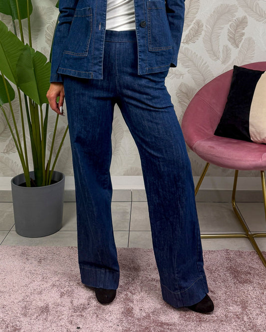Pantalone Palazzo in Denim KARMA