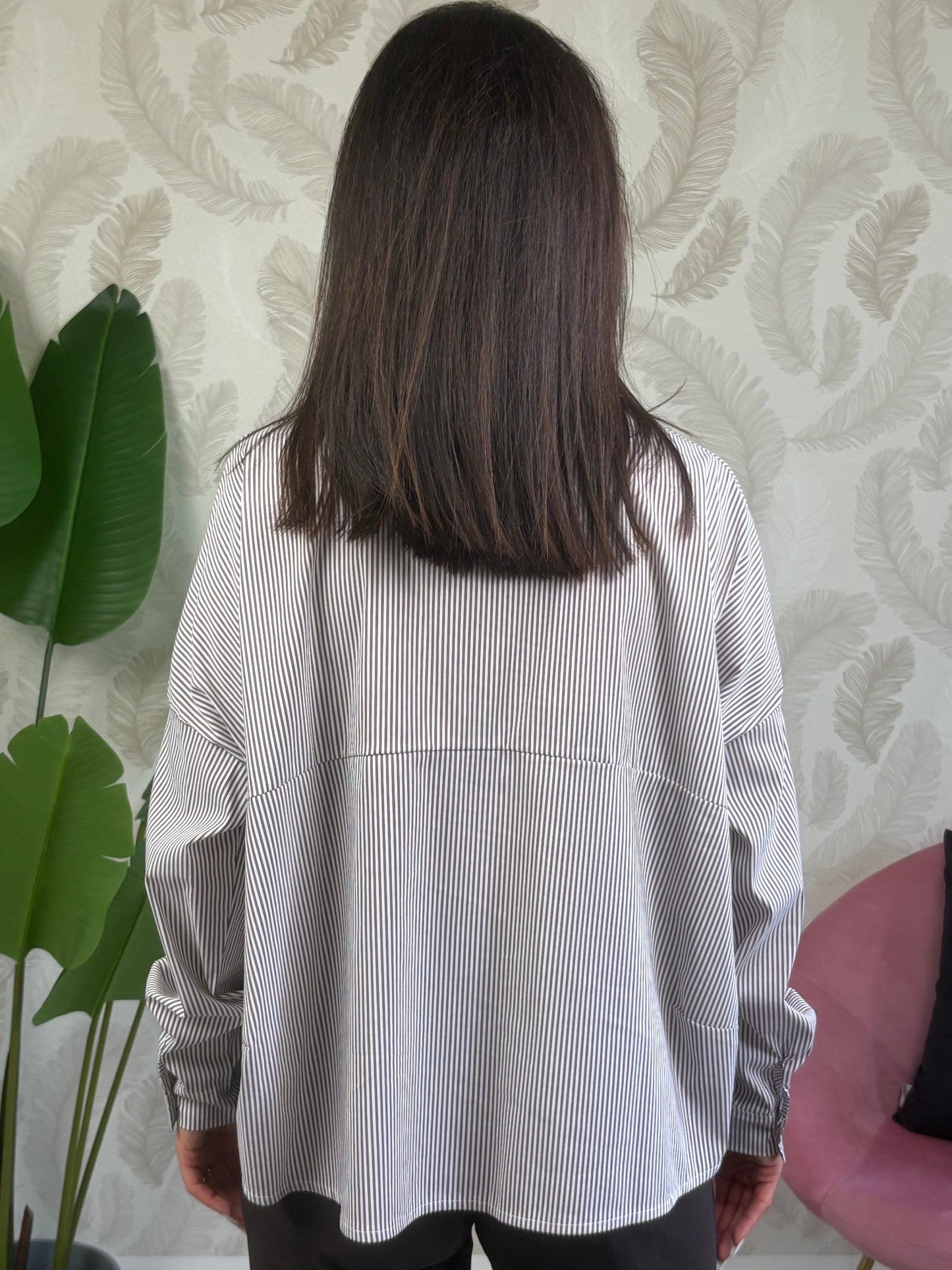 Camicia KARMA in Popeline Rigato