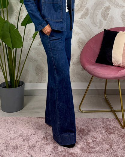 Pantalone Palazzo in Denim KARMA