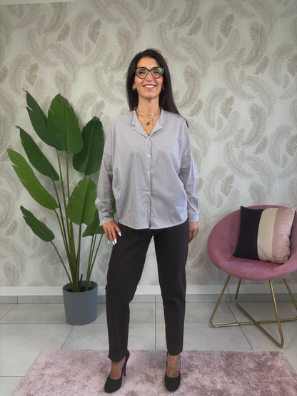 Camicia KARMA in Popeline Rigato