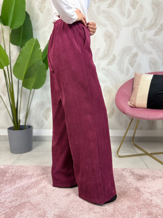 Pantalone palazzo velluto a costine
