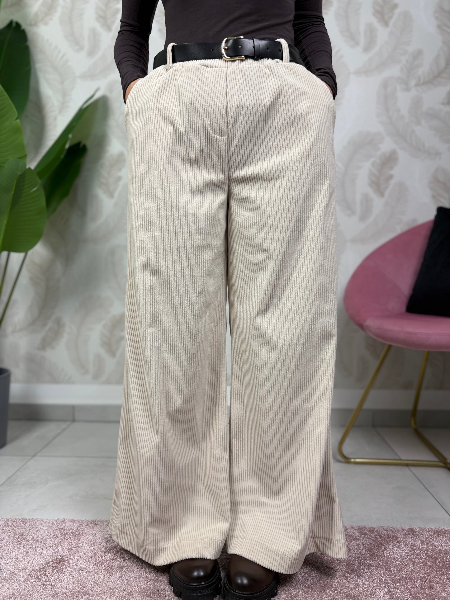 Pantalone palazzo velluto