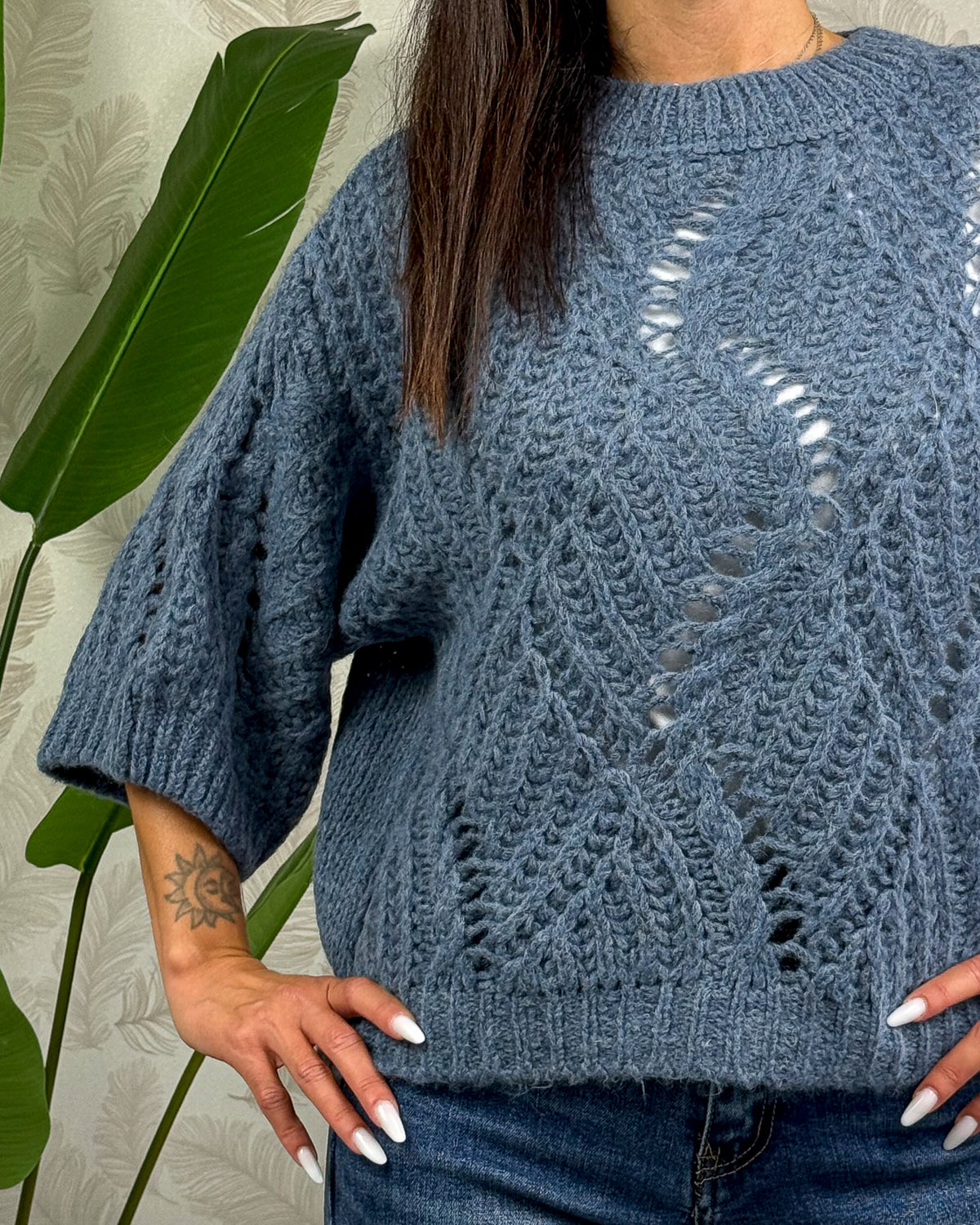 Maglia Girocollo Traforata