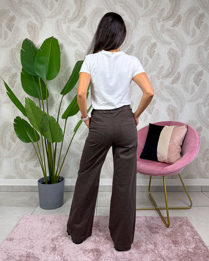 Pantalone Palazzo KARMA in Gabardina