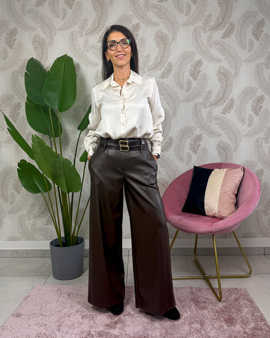 Pantalone Palazzo in Ecopelle HaveOne