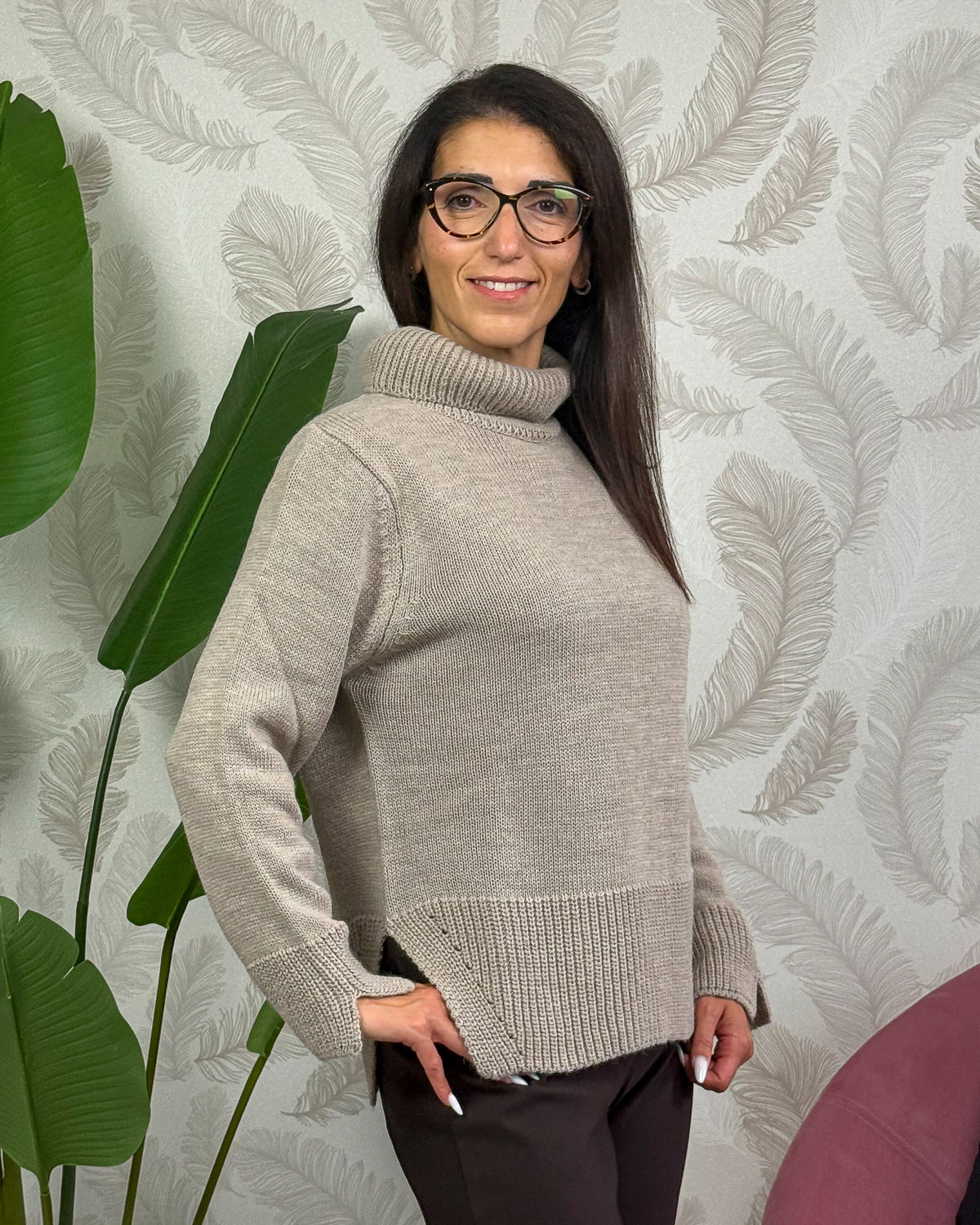 Maglia Collo Alto Con Spacchetto KARMA